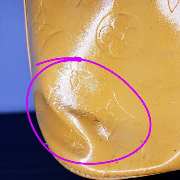 Louis Vuitton Houston Tote - Vintage Yellow (Grey Interior) Vernis Leather - Picture 6 of 17